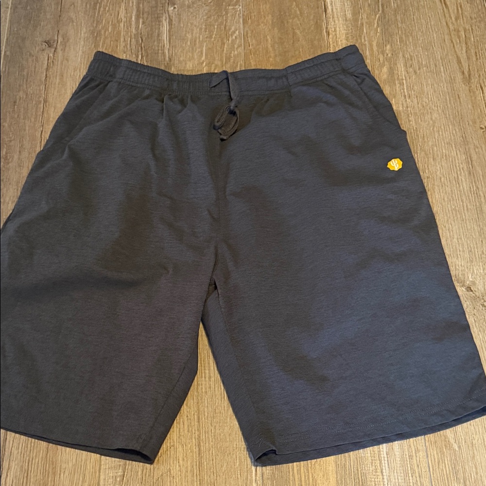Lucky Cactus Athletic Drawstring Shorts with Yellow Logo